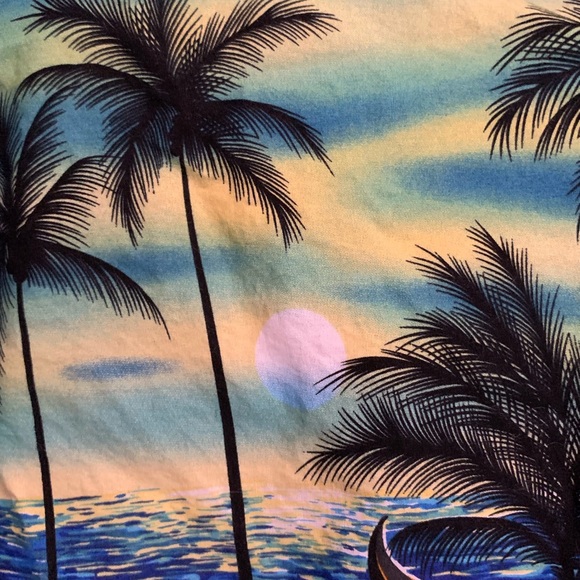 Hawaiian Togs blue sunset paradise shirt Sz M - Picture 6 of 8